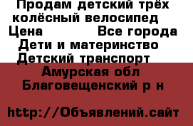 Продам детский трёх колёсный велосипед  › Цена ­ 2 000 - Все города Дети и материнство » Детский транспорт   . Амурская обл.,Благовещенский р-н